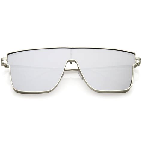 mirrored square shield sunglasses